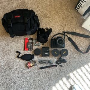 Canon EOS Rebel T6 18MP Digital Camera - Black INCLUDING all accessories in pic